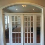 CUSTOM FRENCH DOORS WITH ARCHED TRANSOM AND SIDE LITES