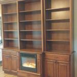 Master Bedroom Cabinetry with Built-In Electric Fireplace